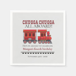 Guardanapo De Papel Qualquer Comboio Vermelho Fresco Cortado de Festa 