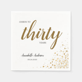 Guardanapo De Papel Qualquer Idade Anima 30 anos de Natal Dourado de C
