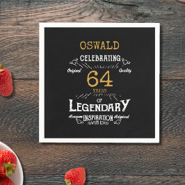 Guardanapo De Papel Qualquer Lendária Retroativa Dourada Preta de Nasc