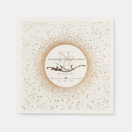 Guardanapo De Papel QUALQUER Monograma Elegante de Aniversário Napkin