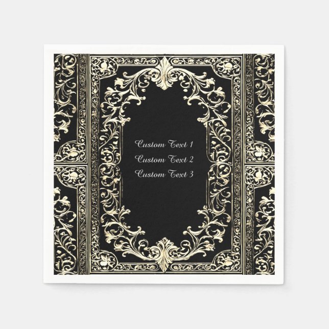 Guardanapo De Papel Qualquer quadro Dourado de Ocasião (Frente)