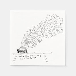 Guardanapo De Papel Quando a Musa Finalmente Toma Café