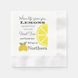 Guardanapo De Papel Quando a vida lhe dá Limões Humor do Norte