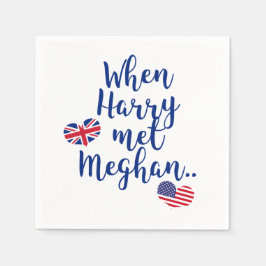 Guardanapo De Papel Quando Harry conheceu Meghan | Casamento Real Dive
