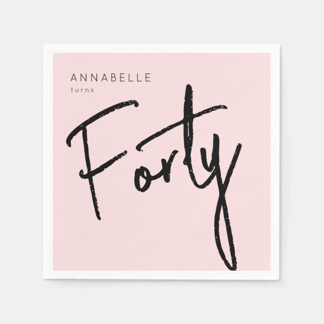 Guardanapo De Papel Quarenta e quarenta anos modernos (Frente)