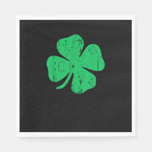 Guardanapo De Papel Quatro Folhas de Vinho T-Shirt Vintage Saint Patri