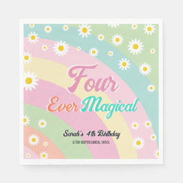 Guardanapo De Papel Quatro Mágicas Margarida de Quarto Aniversário