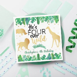 Guardanapo De Papel Quatro meninos selvagens 4º aniversário