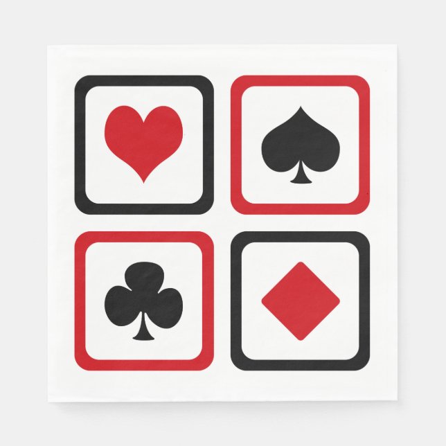 Guardanapo De Papel Quatro naipes de cartão (Frente)