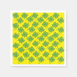 Guardanapo De Papel Quatro Presentes do Partido Irlandês de Clover Fol