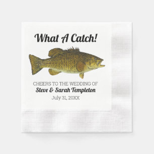 Guardanapo De Papel Que Favor de Casamento de Boca-Pequena Pesca