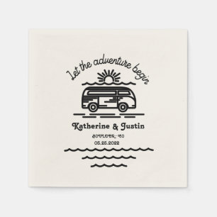 Guardanapo De Papel que nossa aventura comece o casamento rústico