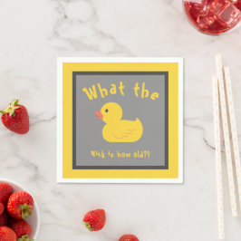 Guardanapo De Papel Que Pato Aniversário Engraçado Amarelo
