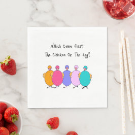 Guardanapo De Papel Que Veio Primeiro O Frango Ou O Ovo