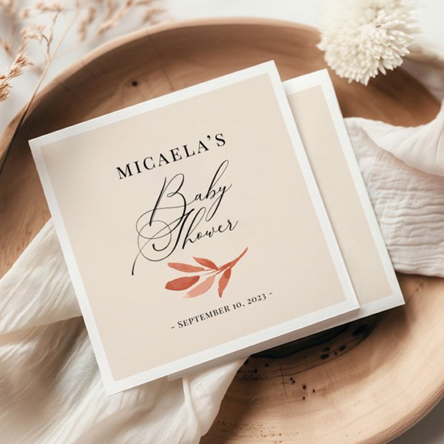 Guardanapo De Papel Queda Chá de fraldas de Aquarela de Flores Selvage (Criador carregado)