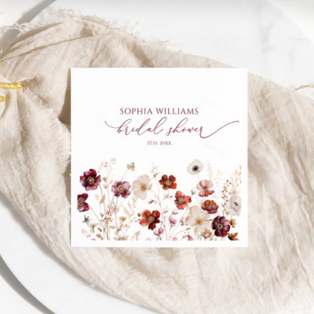 Guardanapo De Papel Queda Chá de panela de Flores Selvagens Napkins (Criador carregado)