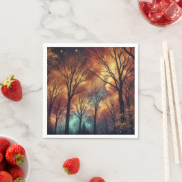 Guardanapo De Papel Queda da floresta Cósmica de Crepúsculo Découpage