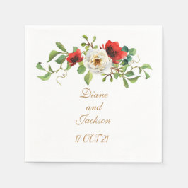 Guardanapo De Papel Queda de Aquarela Floral