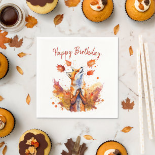 Guardanapo De Papel Queda de frascos Fox - Aniversário
