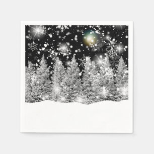 Guardanapo De Papel Queda de neve do solstício de inverno