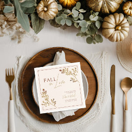 Guardanapo De Papel Queda Neutra Folhas de Outono Casamento Chá da Noi