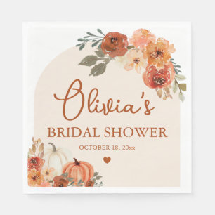 Guardanapo De Papel Queda no Chá de panela Boho Terracotta Pumpkin