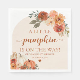 Guardanapo De Papel Queda Um Pequeno Pumpkin está a caminho do Chá de 