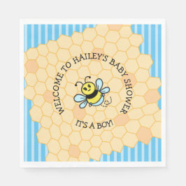 Guardanapo De Papel Querida Bee Themed Boy Chá de fraldas Napkins