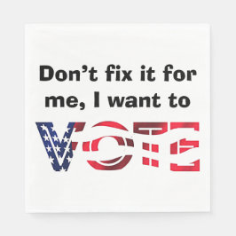 Guardanapo De Papel Quero Votar