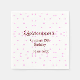 Guardanapo De Papel Quinceanera anos 15 de aniversário adicione nome p