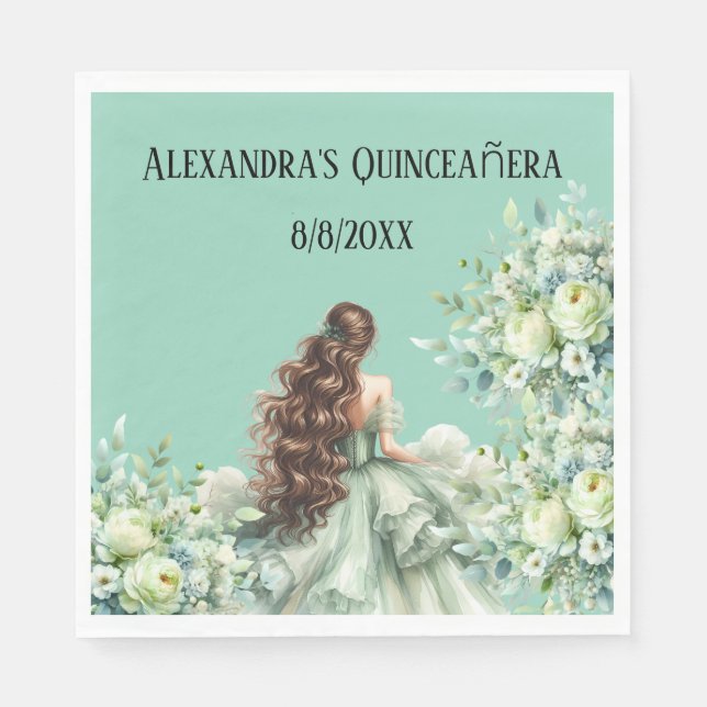 Guardanapo De Papel Quinceañera, comemoração de 15 (Frente)