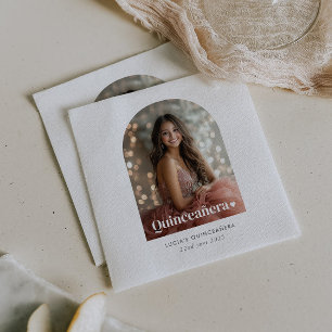 Guardanapo De Papel Quinceañera, Moderna Minimalista, Arranjou Foto