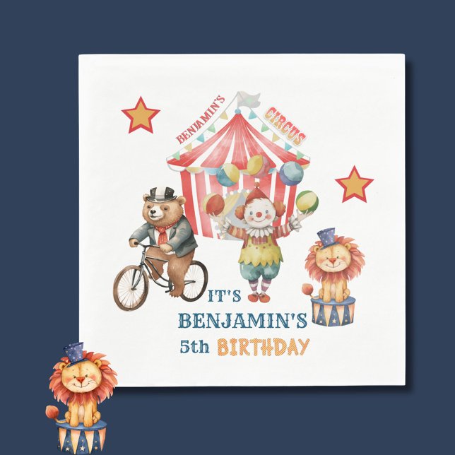 Guardanapo De Papel Quinto Aniversário do Grande Circo (Criador carregado)