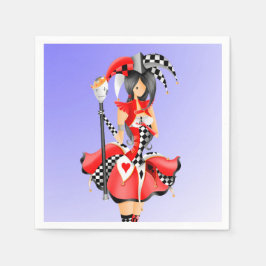 Guardanapo De Papel Quirky Jester e o rei de marionetas