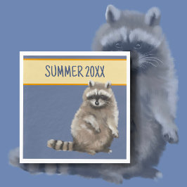 Guardanapo De Papel Raccoon Summer Paper Napkin