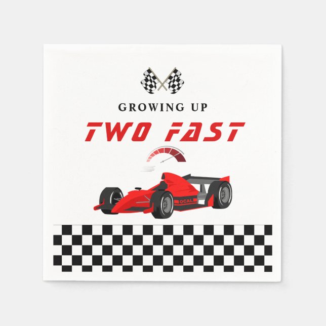 Guardanapo De Papel Race Car Racing Festa de aniversário Napkins (Frente)