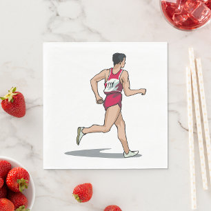 Guardanapo De Papel Race Walker Athlete Esportivo em Movimento
