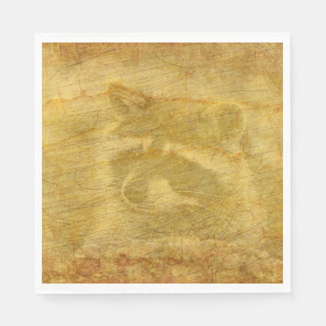 Guardanapo De Papel Racoon Vintage Paper (Frente)