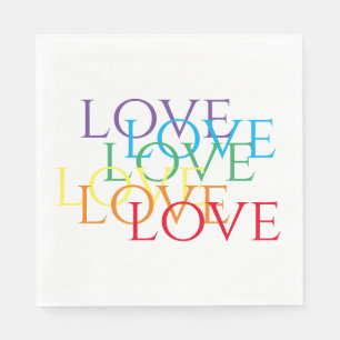 Guardanapo De Papel RAINBOVE AMOR Papel-prego padrão
