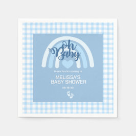 Guardanapo De Papel Rainbow Baby Boys Personalizado Blue Heart