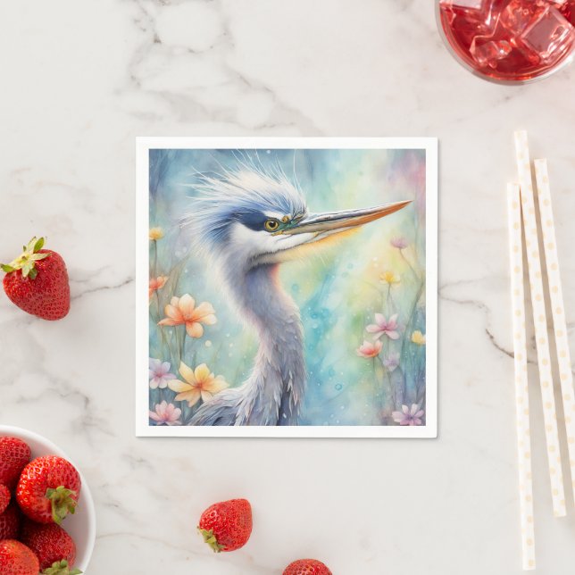 Guardanapo De Papel Rainbow Birds Blue Heron 1 (Insitu)