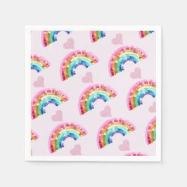 Guardanapo De Papel Rainbow Birthday Party