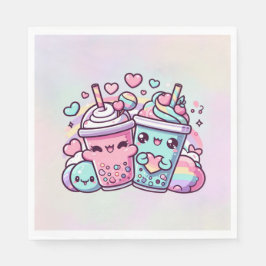 Guardanapo De Papel Rainbow Boba Napkins