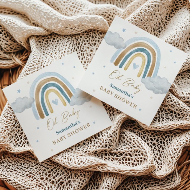 Guardanapo De Papel Rainbow Boho Chá de fraldas Napkins (Criador carregado)