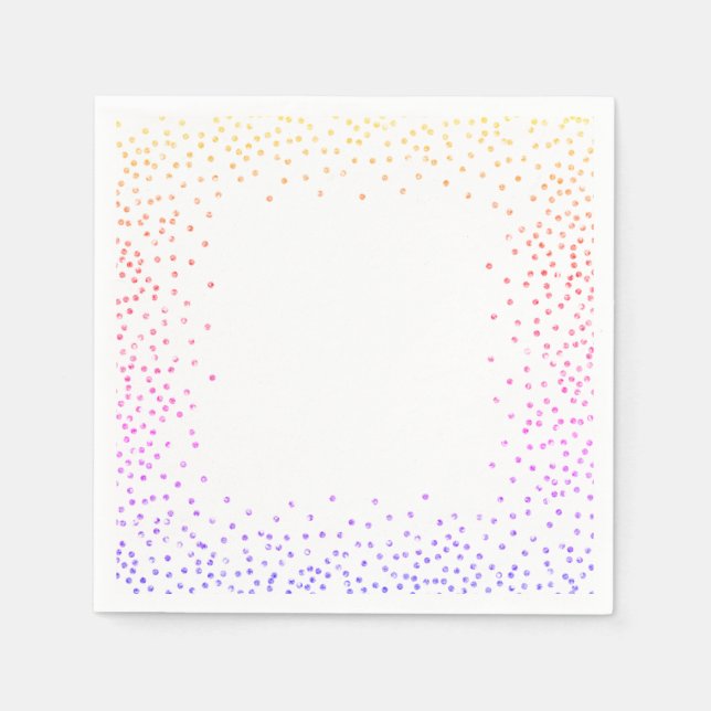 Guardanapo De Papel Rainbow Confetti Paper Napkins (Frente)