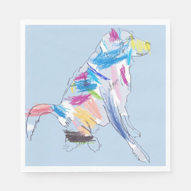 Guardanapo De Papel Rainbow dog Party Napkins (Frente)