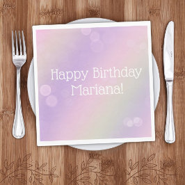 Guardanapo De Papel Rainbow Fairy Lights Girl Festa de aniversário