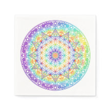 Rainbow Flower of Life Mandala