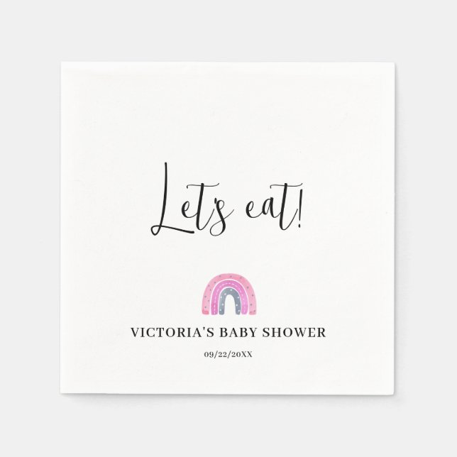 Guardanapo De Papel  Rainbow Girl Baby Shower (Frente)