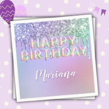 Rainbow Glitter Drives Festa de aniversário Rapari